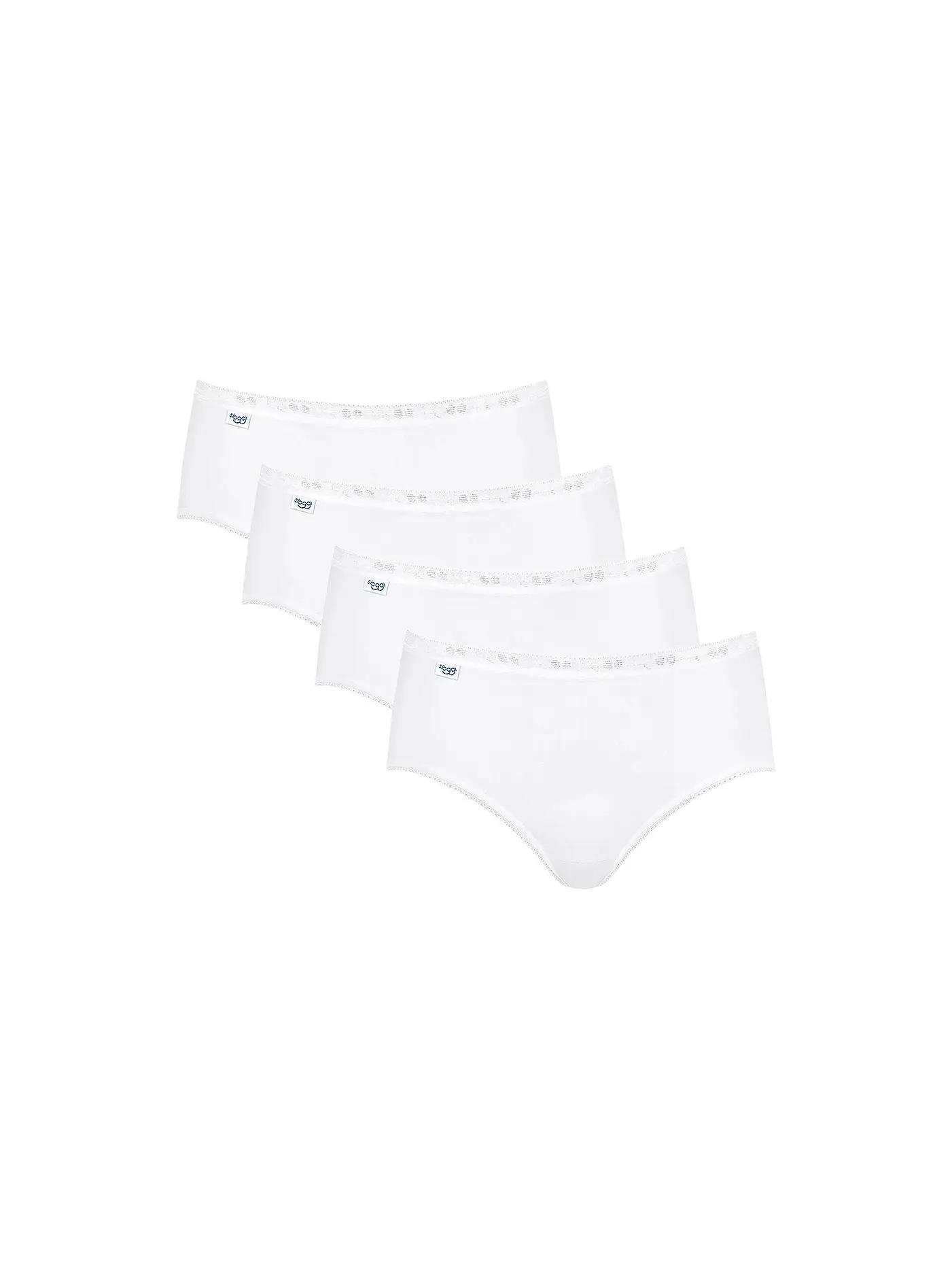 SLOGGI | Midi-Slip "Basic" 4-er (Schwarz) | weiss
